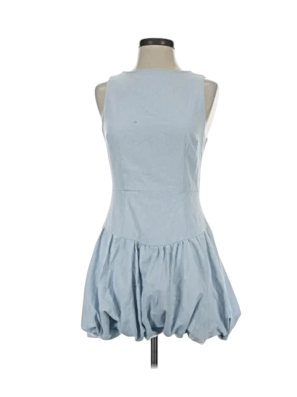 🦋 NWT Hearts and Hips Light Blue Sleeveless Bubble Hem Dress Size Small 🦋